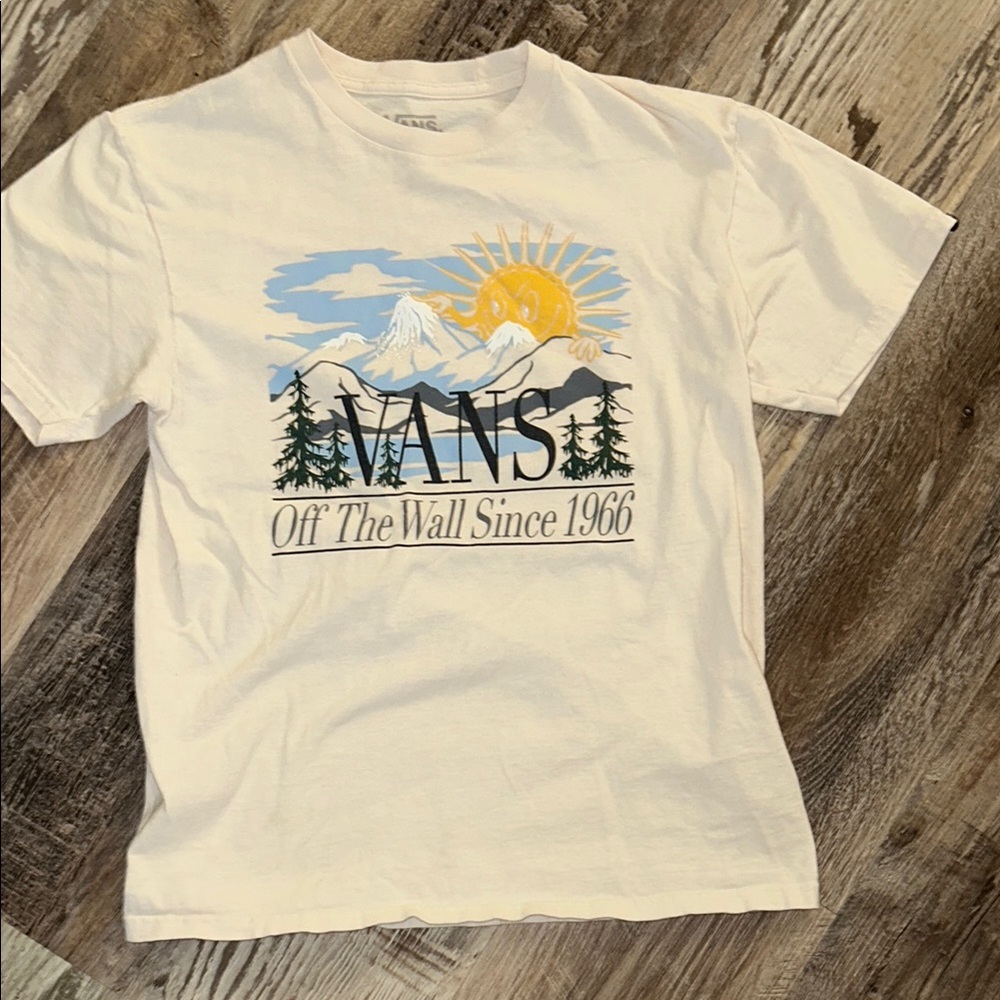 Vans White Graphic T-Shirt for Men